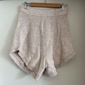 Free People High Waist Knit Shorts - Cream